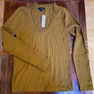 J.Crew Women's Ribbed Long Sleeved Bronze